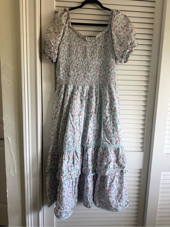 LoveShackFancy Dresses & Skirts - LoveShackFancy - Target Mint Green Pink Floral Maxi Dress